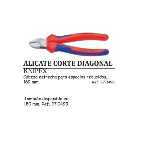 ALICATE CORTE DIAGONAL KNIPEX